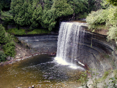 Bridal Veil Falls located on Manitoulin Island Ontario, Ca. near the town of Kagawong